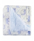 Baby Moo King Blue Double Sided Fur Blanket